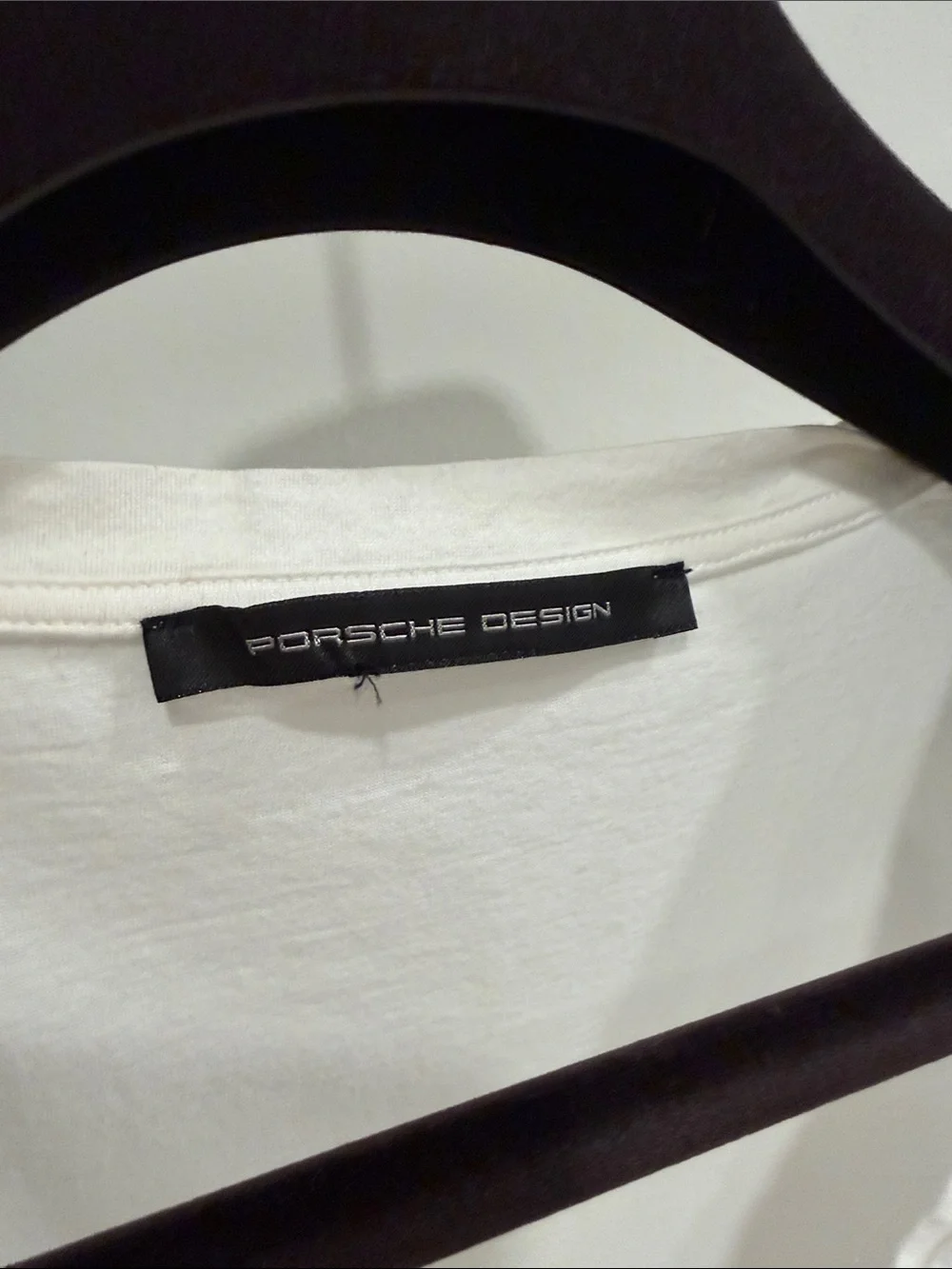 Porsche Design Men's White V-Neck Short Sleeve Tee